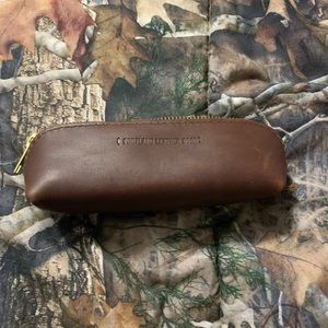 Portland Leather Goods zip pencil case cognac